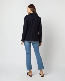 Parker Jacket In Navy Pinstripe Knit -HERNO || ULLA JOHNSON || A.P.C. Shop S71354 1867