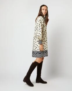 Anaya Popover Dress In Navy Bandana Print Poplin 8 Anaya Popover Dress In Navy Bandana Print Poplin -HERNO || ULLA JOHNSON || A.P.C. Shop S71358 2848