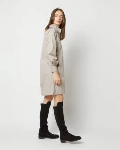 Anaya Popover Dress In Taupe Poplin 8 Anaya Popover Dress In Taupe Poplin -HERNO || ULLA JOHNSON || A.P.C. Shop S71374 738