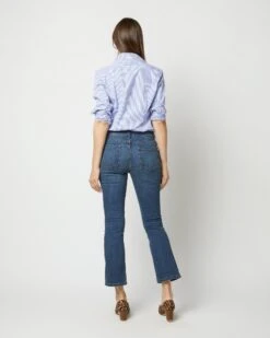 Flare Cropped 5-Pocket Jean In 5-Year Indigo Stretch Denim -HERNO || ULLA JOHNSON || A.P.C. Shop S71375 2745