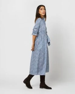 Annette Dress In Blue Helenium Liberty Fabric 10 Annette Dress In Blue Helenium Liberty Fabric -HERNO || ULLA JOHNSON || A.P.C. Shop S71376 1268