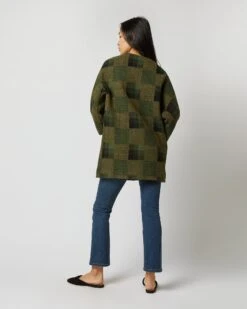 Eleanor Coat In Hunter Multi Patchwork Jacquard 20 Eleanor Coat In Hunter Multi Patchwork Jacquard -HERNO || ULLA JOHNSON || A.P.C. Shop S71399 3646