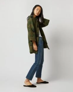 Eleanor Coat In Hunter Multi Patchwork Jacquard 15 Eleanor Coat In Hunter Multi Patchwork Jacquard -HERNO || ULLA JOHNSON || A.P.C. Shop S71399 3681