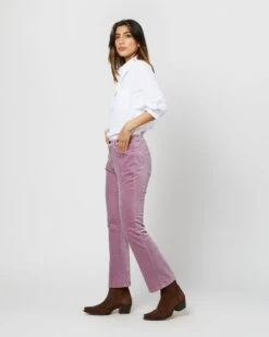 Flare Cropped 5-Pocket Jean In Lavender Stretch Velveteen 7 Flare Cropped 5-Pocket Jean In Lavender Stretch Velveteen -HERNO || ULLA JOHNSON || A.P.C. Shop S71407 3500