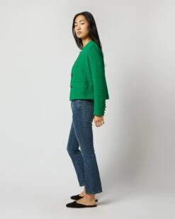 Megan Cardigan Jacket In Green Bouclé Tweed 12 Megan Cardigan Jacket In Green Bouclé Tweed -HERNO || ULLA JOHNSON || A.P.C. Shop S71409 3353