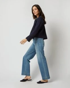 Megan Cardigan Jacket In Navy Bouclé Tweed -HERNO || ULLA JOHNSON || A.P.C. Shop S71410 4401