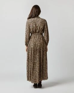 Isla Shirtdress In Camel/Black Painterly Leopard Crepe De Chine 14 Isla Shirtdress In Camel/Black Painterly Leopard Crepe De Chine -HERNO || ULLA JOHNSON || A.P.C. Shop S71420 816
