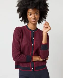 Katie Cardigan In Bordeaux Cotton/Cashmere 11 Katie Cardigan In Bordeaux Cotton/Cashmere -HERNO || ULLA JOHNSON || A.P.C. Shop S71422 1851