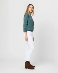Cydney Boyfriend Crewneck Sweater In Heather Pine Cashmere 9 Cydney Boyfriend Crewneck Sweater In Heather Pine Cashmere -HERNO || ULLA JOHNSON || A.P.C. Shop S71424 1606