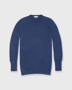 Cydney Boyfriend Crewneck Sweater In Heather Navy Cashmere