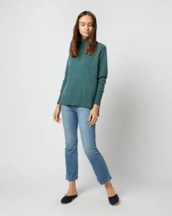 Marie Funnel-Neck Sweater In Heather Pine Cashmere 17 Marie Funnel-Neck Sweater In Heather Pine Cashmere -HERNO || ULLA JOHNSON || A.P.C. Shop S71430 2389