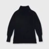 Marie Funnel-Neck Sweater In Black Cashmere