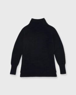 Marie Funnel-Neck Sweater In Black Cashmere