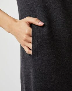 Rowan Short-Sleeved Funnel-Neck Dress In Heather Coal Merino Wool 14 Rowan Short-Sleeved Funnel-Neck Dress In Heather Coal Merino Wool -HERNO || ULLA JOHNSON || A.P.C. Shop S71437 700