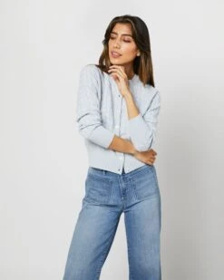 Cable Cardigan In Frost Cashmere 11 Cable Cardigan In Frost Cashmere -HERNO || ULLA JOHNSON || A.P.C. Shop S71439 3703