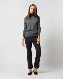 Alida Turtleneck Sweater In Thunder Cashmere