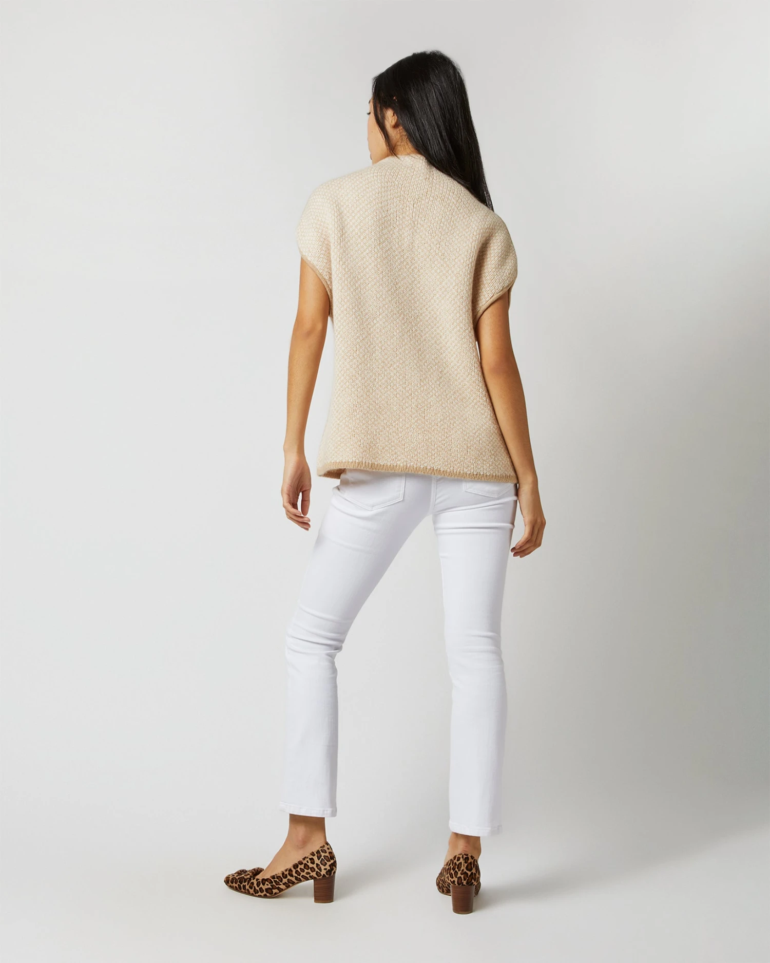 Athena Sweater In Ivory/Oatmeal/Pale Pink Cashmere 7 Athena Sweater In Ivory/Oatmeal/Pale Pink Cashmere - Image 7