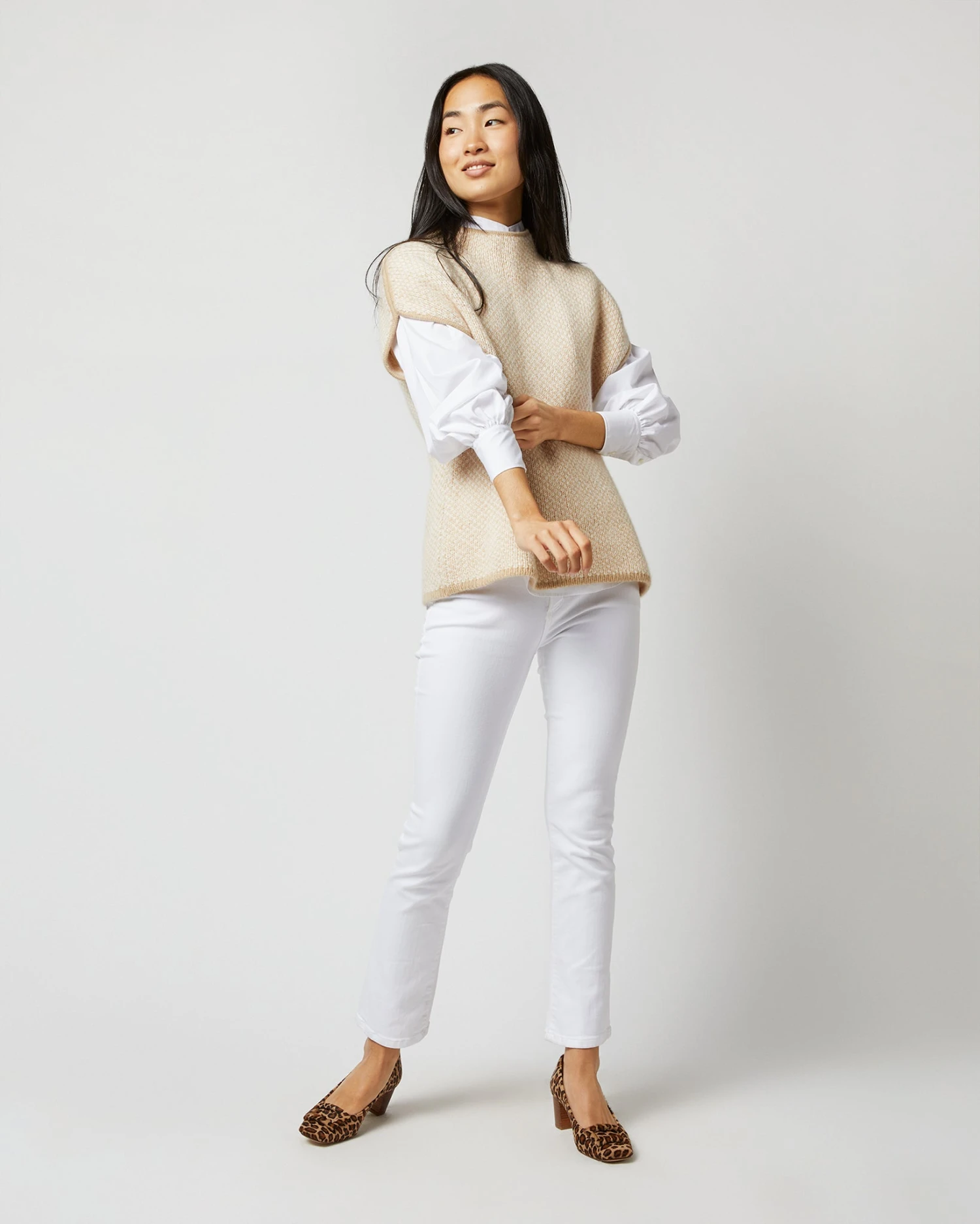 Athena Sweater In Ivory/Oatmeal/Pale Pink Cashmere 11 Athena Sweater In Ivory/Oatmeal/Pale Pink Cashmere - Image 11
