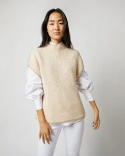 Athena Sweater In Ivory/Oatmeal/Pale Pink Cashmere 27 Athena Sweater In Ivory/Oatmeal/Pale Pink Cashmere -HERNO || ULLA JOHNSON || A.P.C. Shop S71442 5112