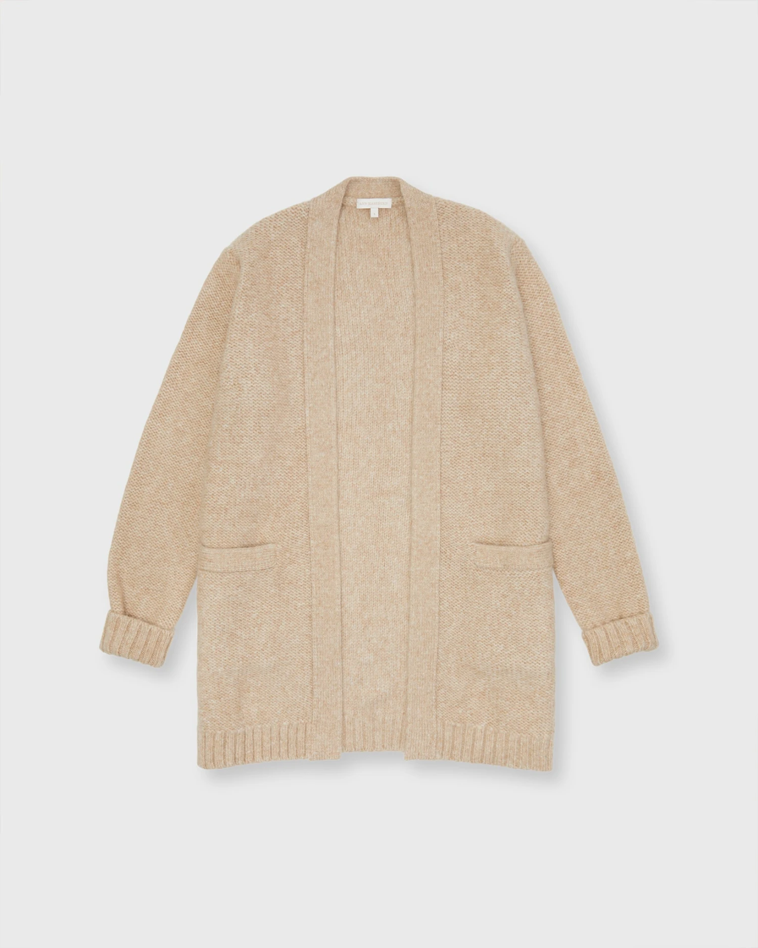 Tatum Cardigan In Light Natural Baby Alpaca/Baby Camel Hair Blend 1 Tatum Cardigan In Light Natural Baby Alpaca/Baby Camel Hair Blend