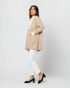 Tatum Cardigan In Light Natural Baby Alpaca/Baby Camel Hair Blend 9 Tatum Cardigan In Light Natural Baby Alpaca/Baby Camel Hair Blend -HERNO || ULLA JOHNSON || A.P.C. Shop S71444 3078