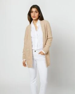 Tatum Cardigan In Light Natural Baby Alpaca/Baby Camel Hair Blend 12 Tatum Cardigan In Light Natural Baby Alpaca/Baby Camel Hair Blend -HERNO || ULLA JOHNSON || A.P.C. Shop S71444 3124