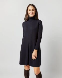 Fosette Dress In Navy Merino Wool 13 Fosette Dress In Navy Merino Wool -HERNO || ULLA JOHNSON || A.P.C. Shop S71445 1043