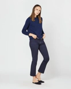 Eli Mid-Gauge Crewneck Sweater In Bright Navy Cashmere 9 Eli Mid-Gauge Crewneck Sweater In Bright Navy Cashmere -HERNO || ULLA JOHNSON || A.P.C. Shop S71446 4746