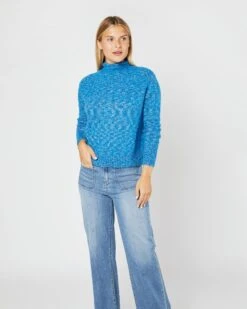 Stevie Sweater In Blue Multi Confetti Alpaca Blend -HERNO || ULLA JOHNSON || A.P.C. Shop S71449 4203