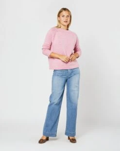 Golightly Sweater In Pink Donegal Cashmere