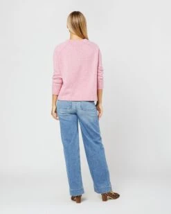 Golightly Sweater In Pink Donegal Cashmere 11 Golightly Sweater In Pink Donegal Cashmere -HERNO || ULLA JOHNSON || A.P.C. Shop S71451 3974