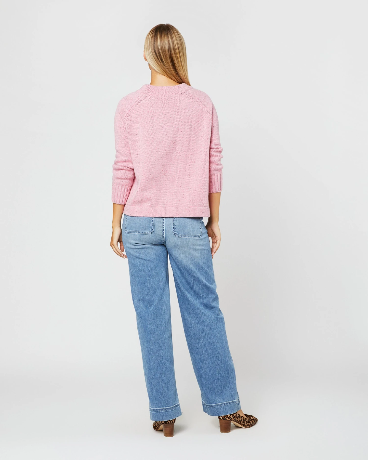 Golightly Sweater In Pink Donegal Cashmere 5 Golightly Sweater In Pink Donegal Cashmere - Image 5