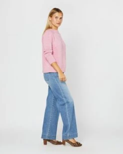 Golightly Sweater In Pink Donegal Cashmere 9 Golightly Sweater In Pink Donegal Cashmere -HERNO || ULLA JOHNSON || A.P.C. Shop S71451 3979