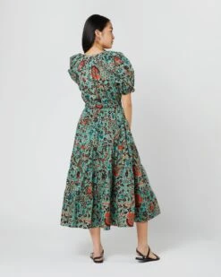 ULLA JOHNSON Olina Dress In Jade Trailing Lotus -HERNO || ULLA JOHNSON || A.P.C. Shop S71605 24