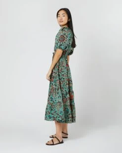 ULLA JOHNSON Olina Dress In Jade Trailing Lotus -HERNO || ULLA JOHNSON || A.P.C. Shop S71605 32