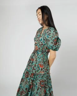 ULLA JOHNSON Olina Dress In Jade Trailing Lotus -HERNO || ULLA JOHNSON || A.P.C. Shop S71605 89