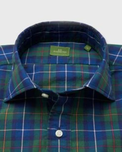 Spread Collar Sport Shirt In Green/Blue/Yellow Plaid Poplin 5 Spread Collar Sport Shirt In Green/Blue/Yellow Plaid Poplin -HERNO || ULLA JOHNSON || A.P.C. Shop S71714 258