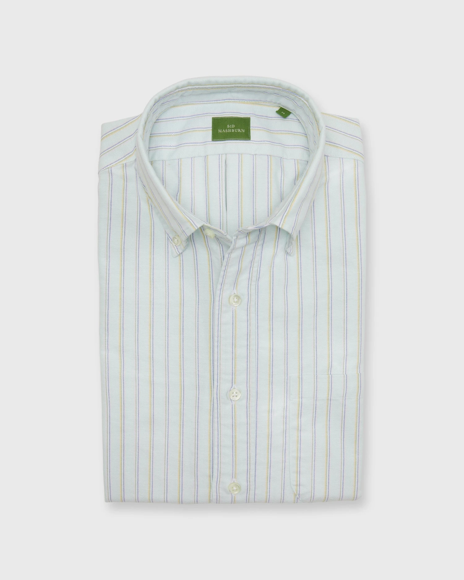 Button-Down Sport Shirt In Lovat Multi Stripe Oxford 1 Button-Down Sport Shirt In Lovat Multi Stripe Oxford