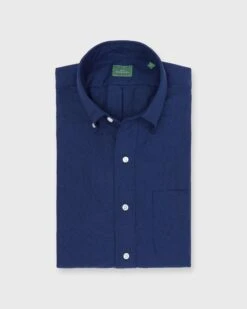 Button-Down Sport Shirt In Navy Oxford