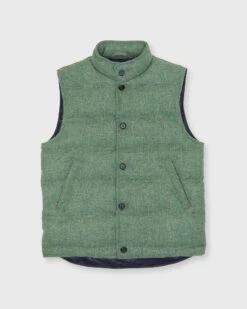 Cashball Vest In Lovat Harris Tweed