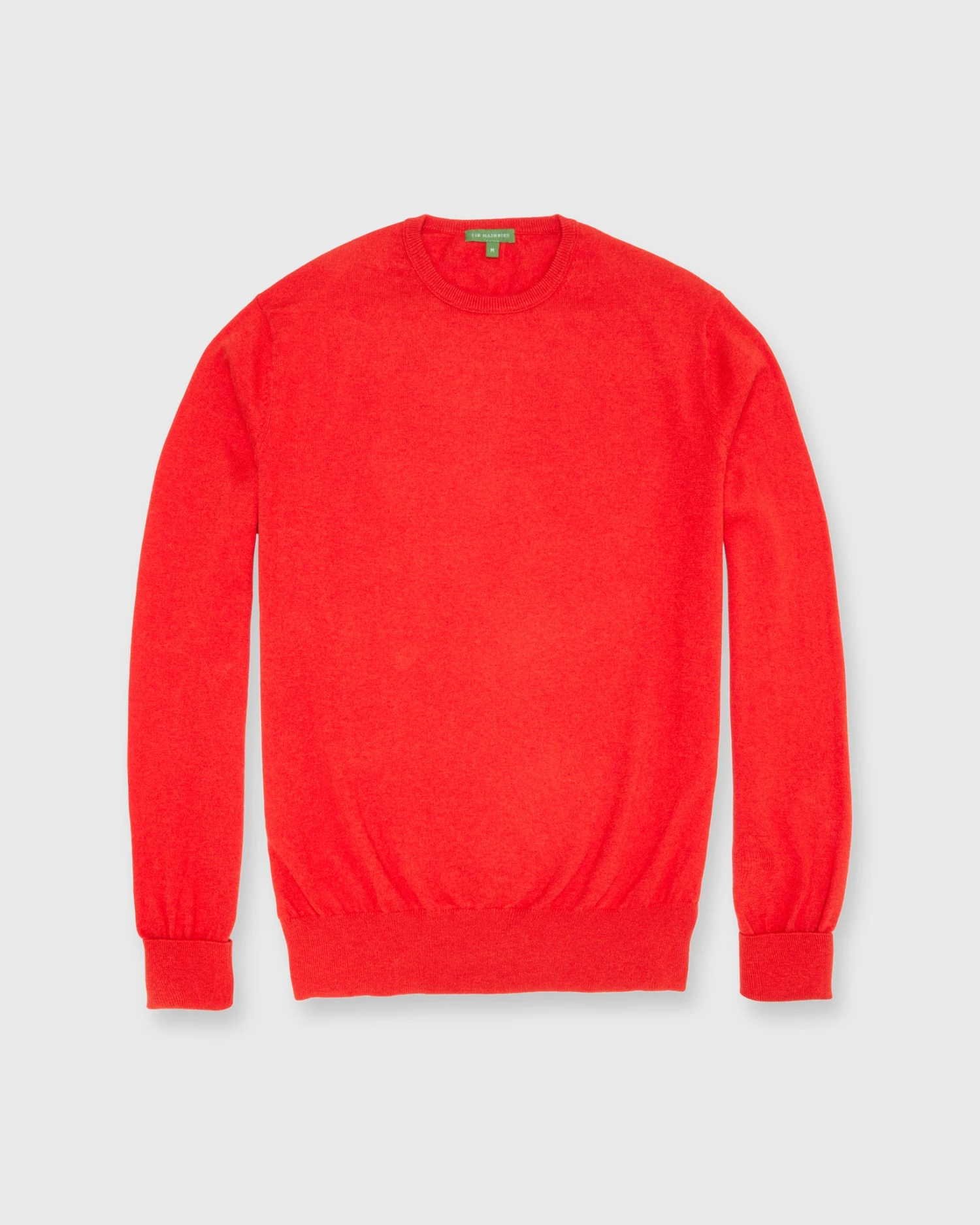 Casual Crewneck Sweater In Tomato Cotton/Cashmere 1 Casual Crewneck Sweater In Tomato Cotton/Cashmere
