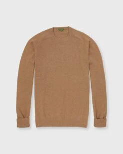 Classic Crewneck Sweater In Camel Cashmere