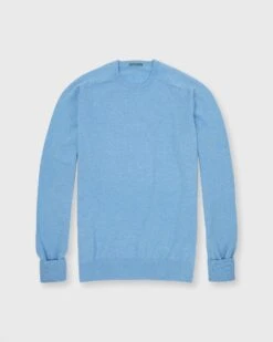 Classic Crewneck Sweater In Heather Delft Cashmere