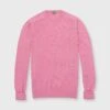 Classic Crewneck Sweater In Heather Berry Cashmere
