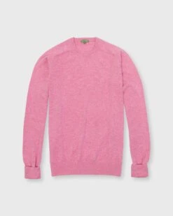 Classic Crewneck Sweater In Heather Berry Cashmere