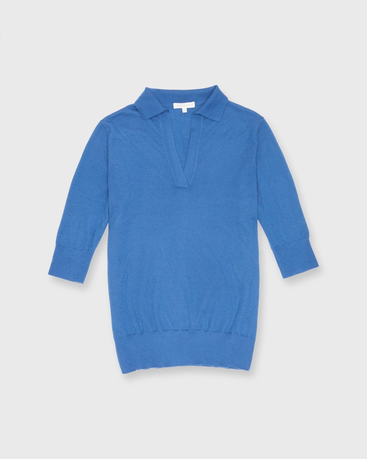 Half-Sleeved Georgina Sweater In Storm Blue Cashmere 1 Half-Sleeved Georgina Sweater In Storm Blue Cashmere