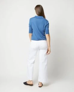 Half-Sleeved Georgina Sweater In Storm Blue Cashmere 11 Half-Sleeved Georgina Sweater In Storm Blue Cashmere -HERNO || ULLA JOHNSON || A.P.C. Shop S71889 4101