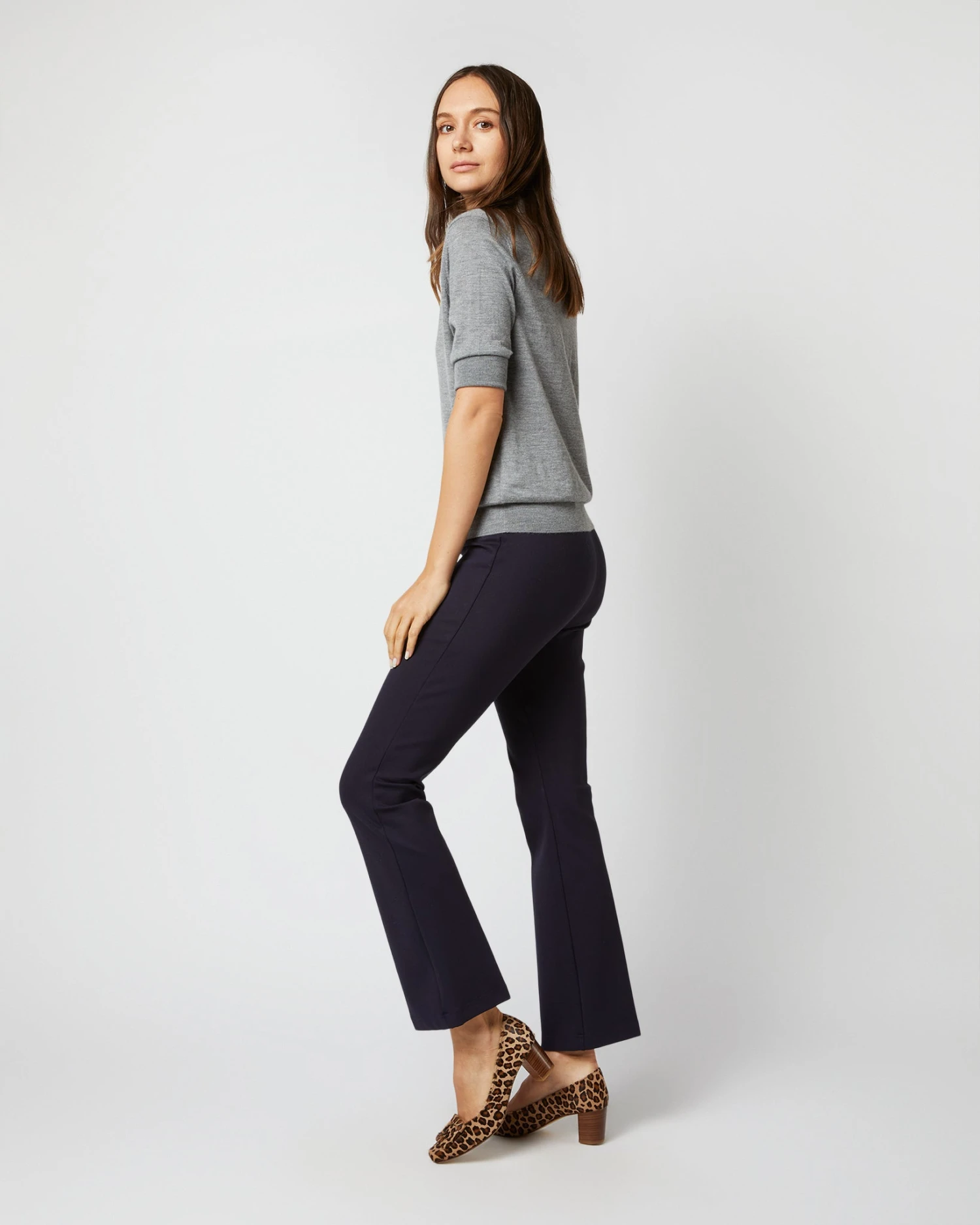 Half-Sleeved Georgina Sweater In Oxford Grey Cashmere 6 Half-Sleeved Georgina Sweater In Oxford Grey Cashmere - Image 6