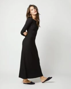 Adeline Crewneck Dress In Black Techno Yarn 11 Adeline Crewneck Dress In Black Techno Yarn -HERNO || ULLA JOHNSON || A.P.C. Shop S71896 1254