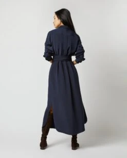 Hannah Dress In Navy Silk Crepe De Chine 14 Hannah Dress In Navy Silk Crepe De Chine -HERNO || ULLA JOHNSON || A.P.C. Shop S71903 797